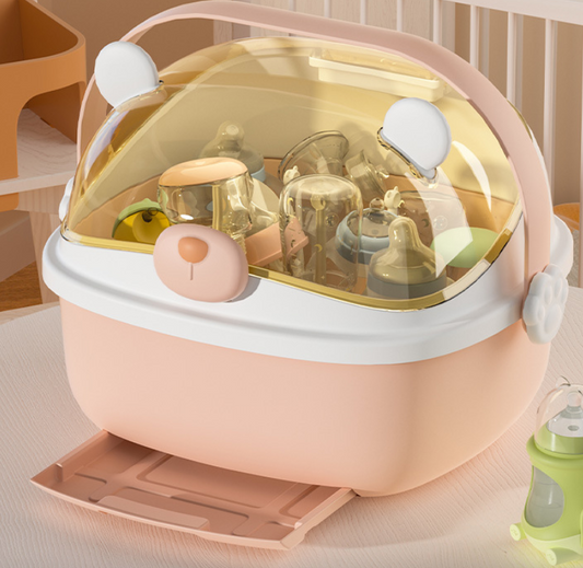 Portable Baby Bottle Drying Rack with Cover