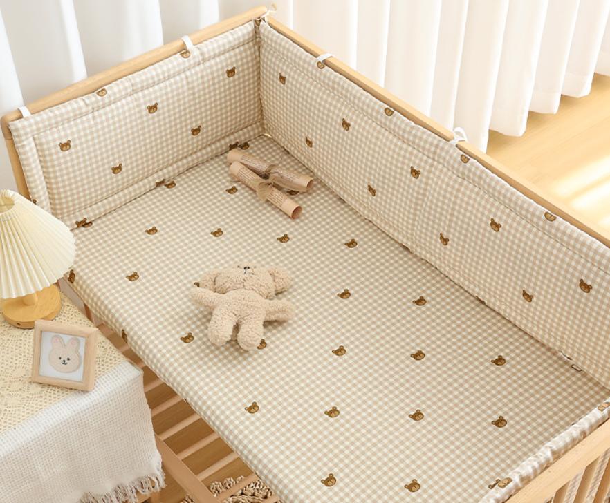 Premium Quilted Baby Crib Bumper Set 100cm x 2