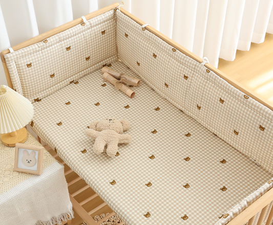 Premium Quilted Baby Crib Bumper Set 100cm x 2