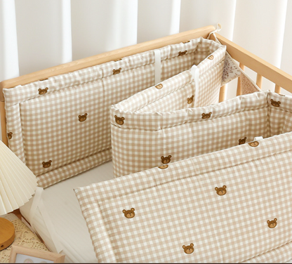 Premium Quilted Baby Crib Bumper Set 100cm x 2