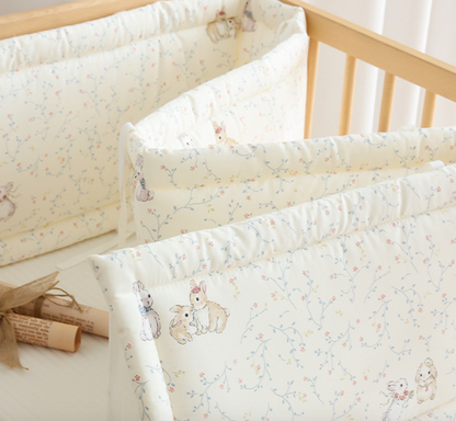 Premium Quilted Baby Crib Bumper Set 100cm x 2
