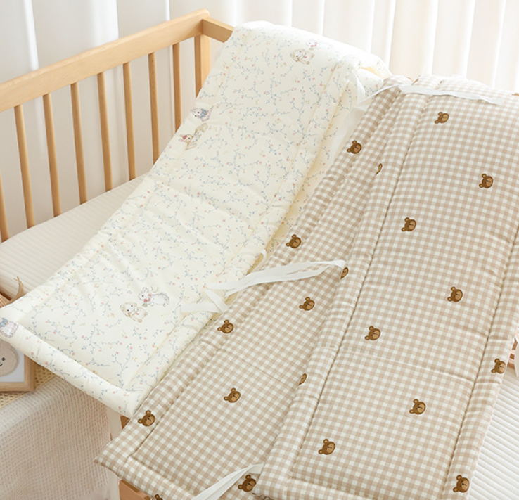 Premium Quilted Baby Crib Bumper Set 100cm x 2