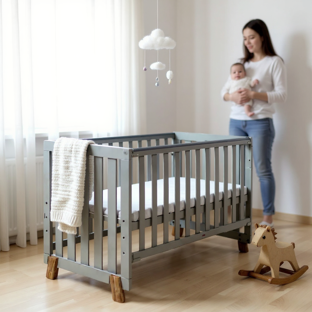 Wooden Baby Cot Reece 130cm x 70cm