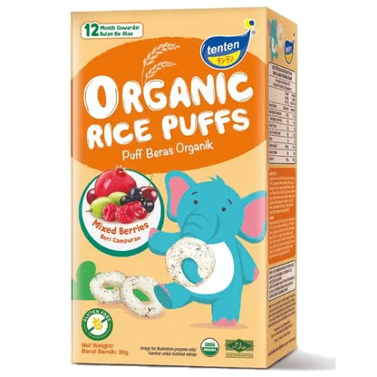 Tenten Organic Rice Puffs 1 year and above