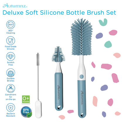 Autumnz - Deluxe Soft Silicone Bottle Brush Set