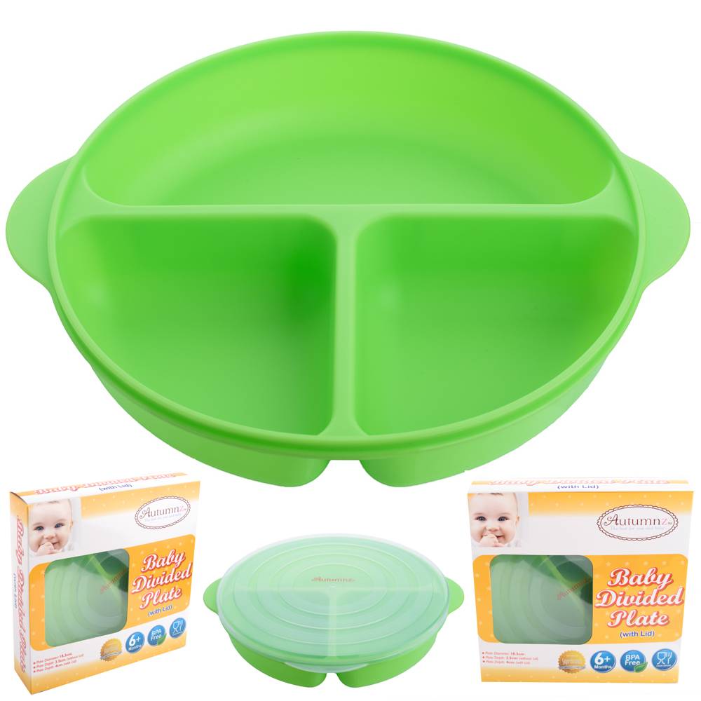 Autumnz - Baby Divided Plate With Lid