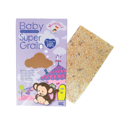 MommyJ Baby Organic Duo Grain & Multi Grain Rice Beras Bayi Organik [Start From 6m+ , 900g]