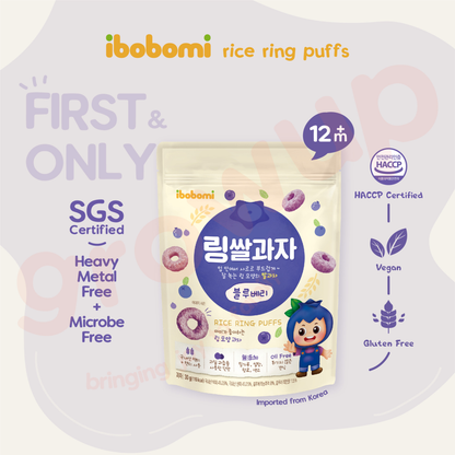 IBOBOMI - RING RICE PUFF 30G BLUEBERRY