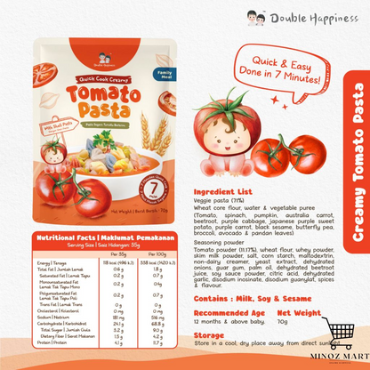 Double Happiness Quick Cook Pasta / For 12 Months and above