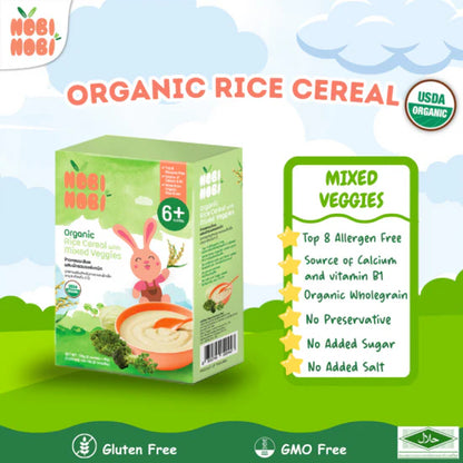 Nobi Nobi Organic Rice Cereal 120g (6M+) [HALAL]