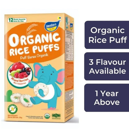 Tenten Organic Rice Puffs 1 year and above