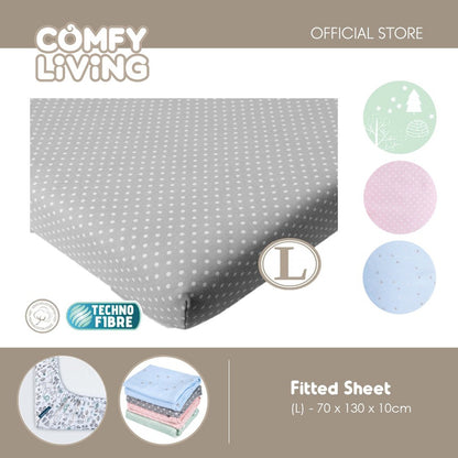 Comfy Living Fitted Sheet Mattress Cover (70 x 130 x 10cm)