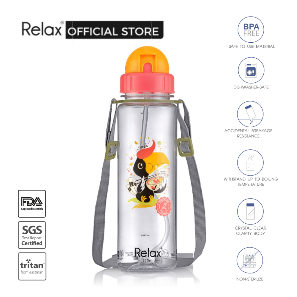 RELAX Tritan Botol Air Kanak-kanak Kids Water Bottle - D7655 Series (550ml)