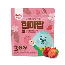 Bebedang Brown Rice Pop Strawberry 20g
