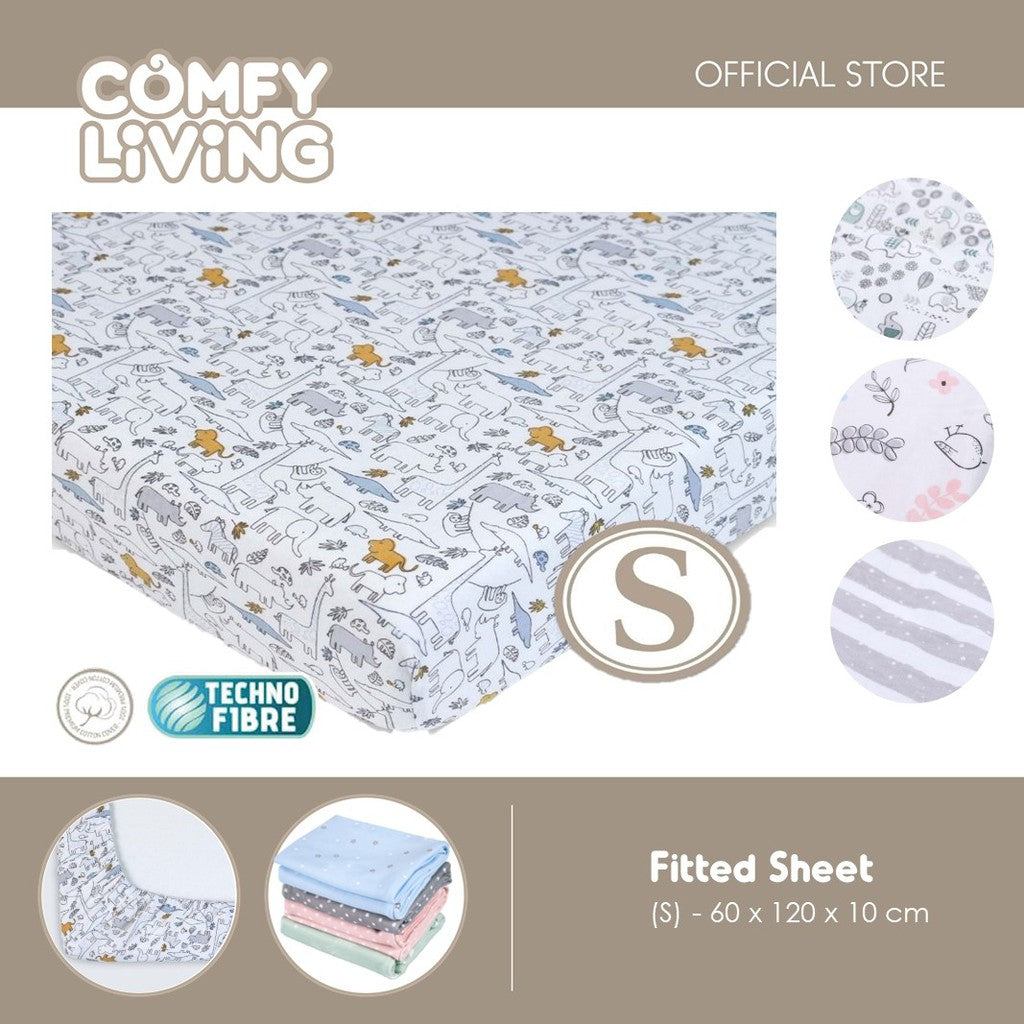 Comfy Living Fitted Sheet Mattress Cover (60 x 120 x 10cm)