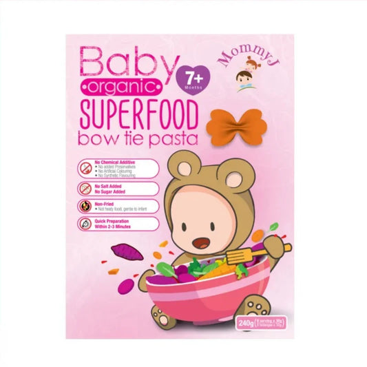 Mommy J Baby Organic Superfood Pasta (Bow Tie) 7m+