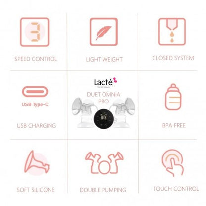 Lacte Duet Omnia Pro Double Rechargeable Breast Pump