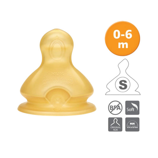 Nuk Latex PC Teat (2 Pcs/Card) - Size 1 (0-6m)
