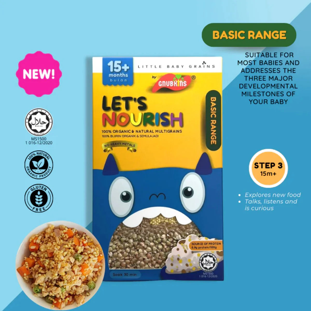 Little Baby Grains Let's Eat from 6 months (BASIC Range)
