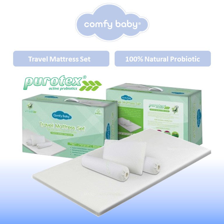 Comfy Baby Purotex Memory Foam / Cooling Gel Memory Foam Travel Mattress Set