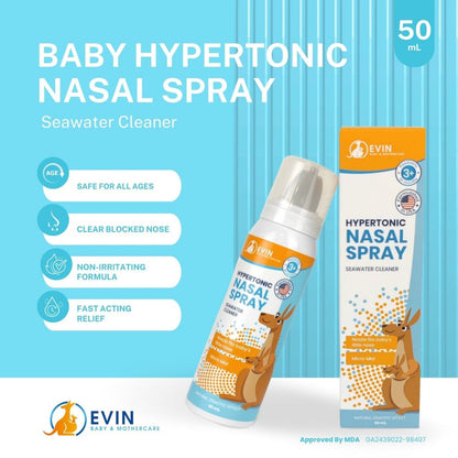 Evin Baby Hypertonic Seawater Cleaner Nasal Spray - 50ml