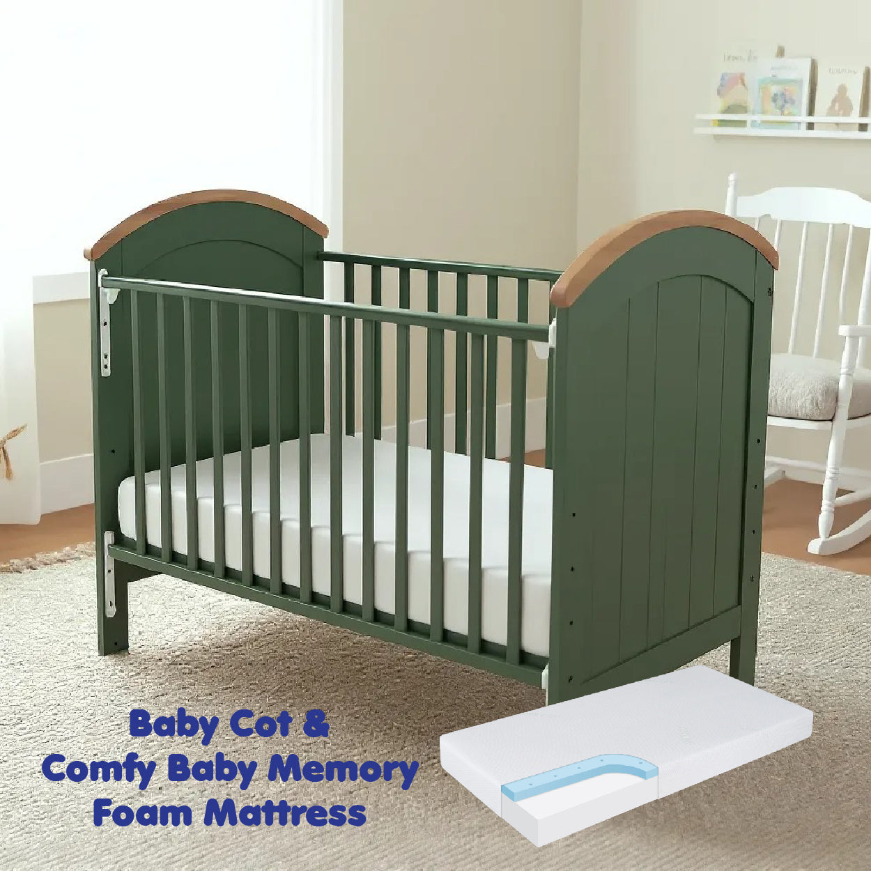 Baby Cot - Natalys (Full Board on Headboard)