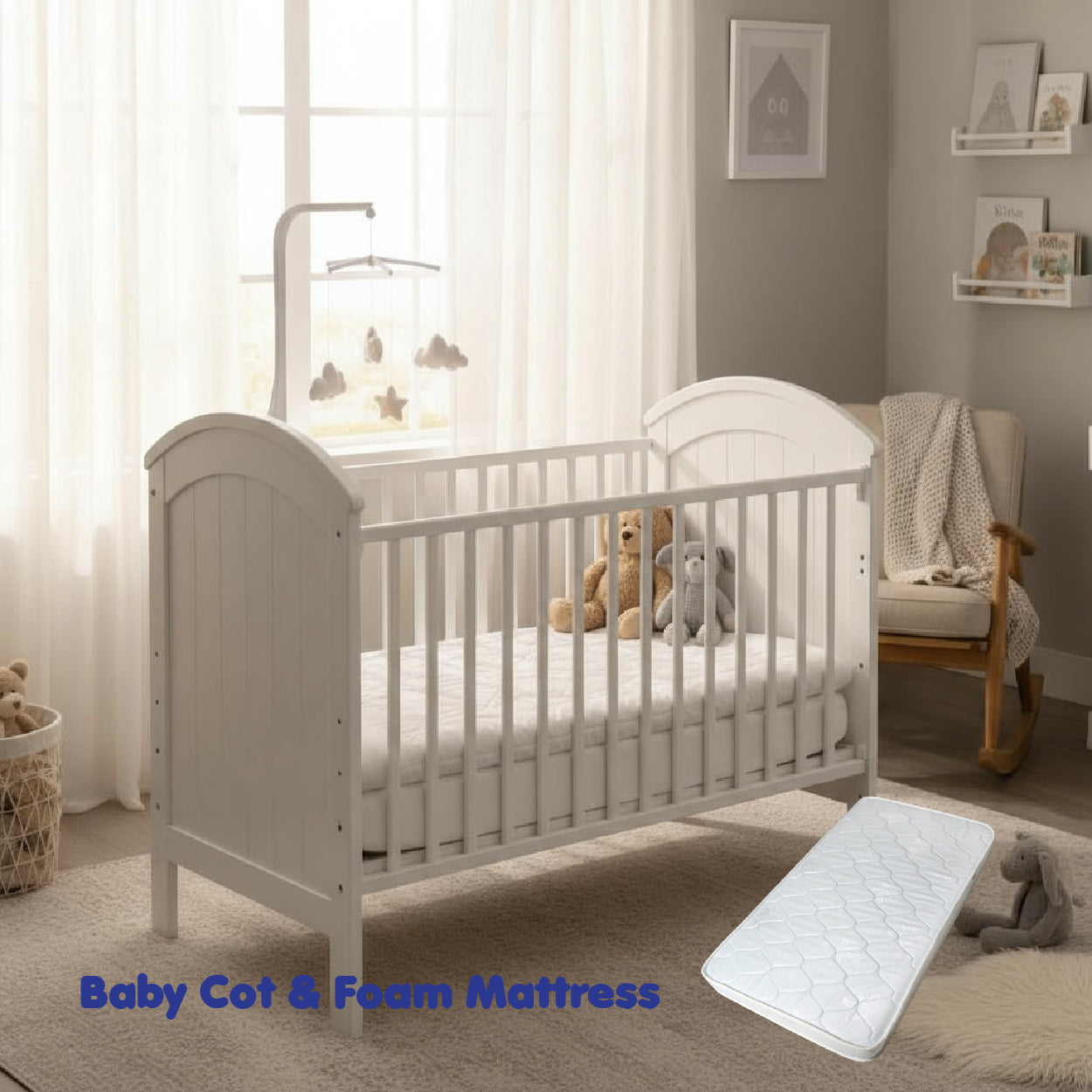 Baby Cot - Natalys (Full Board on Headboard)