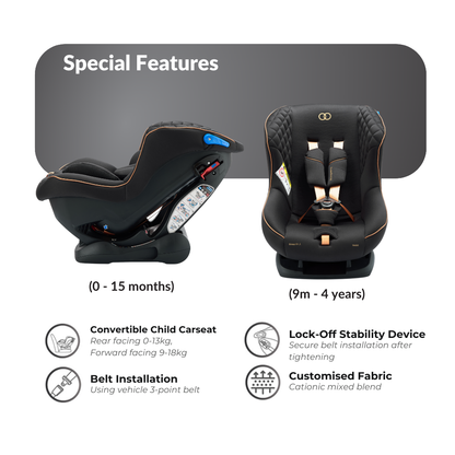 Koopers: Pago Car Seat (Black Gold)