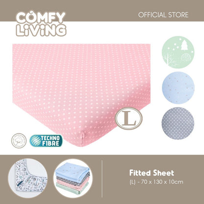 Comfy Living Fitted Sheet Mattress Cover (70 x 130 x 10cm)