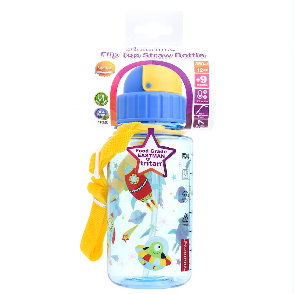 AUTUMNZ - Flip Top Straw Bottle 350ml /12oz