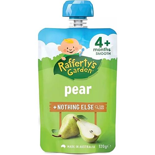 Rafferty's Garden: Pear Puree Baby Food 120g (4+ Months)