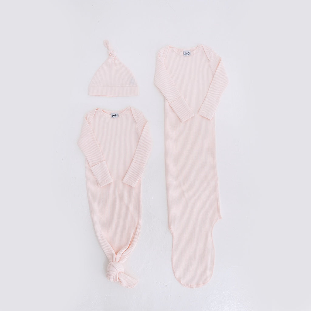 Jae Ko® Award Winning Organic Baby Wear Long Sleeves Knotted Gowns