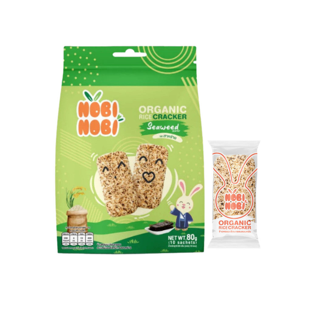 HALAL] Nobi Nobi Organic Rice Crackers (80g) (18m+) Ready To Eat Baby Rice Snacks