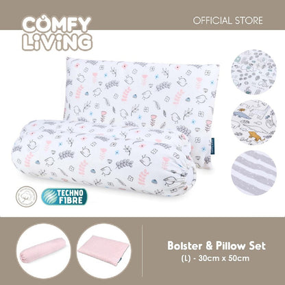 Comfy Living Bolster & Pillow Set (L)