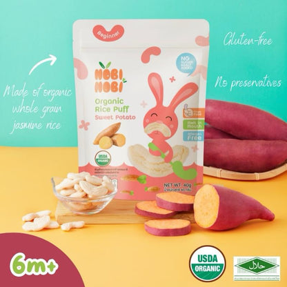 [HALAL] Nobi Nobi Organic Jasmine Rice Puffs 40g