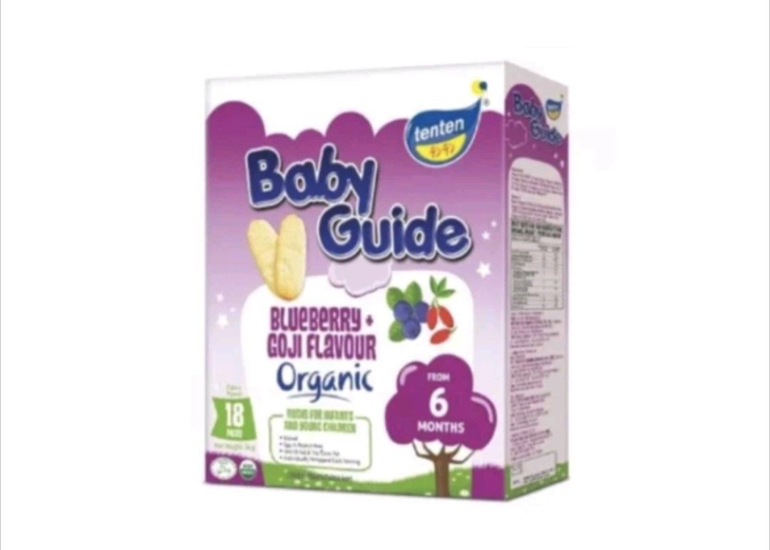 TenTen Baby Guide Organic 36g (Blueberry+Carrot / Blueberry+Goji / Sweet Potato+Carrot)