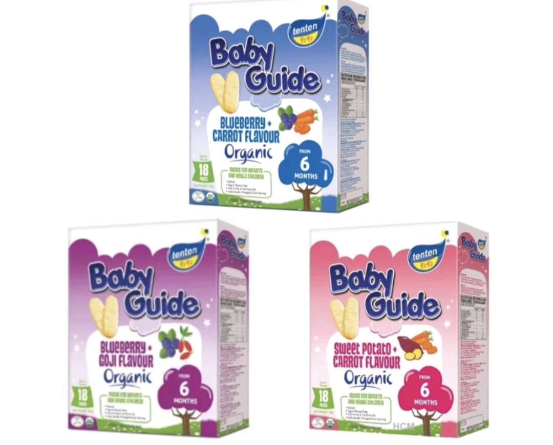 TenTen Baby Guide Organic 36g (Blueberry+Carrot / Blueberry+Goji / Sweet Potato+Carrot)