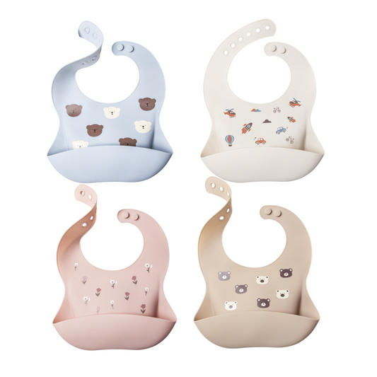 BBIBEE- Baby Feeding Waterproof Silicone Bib