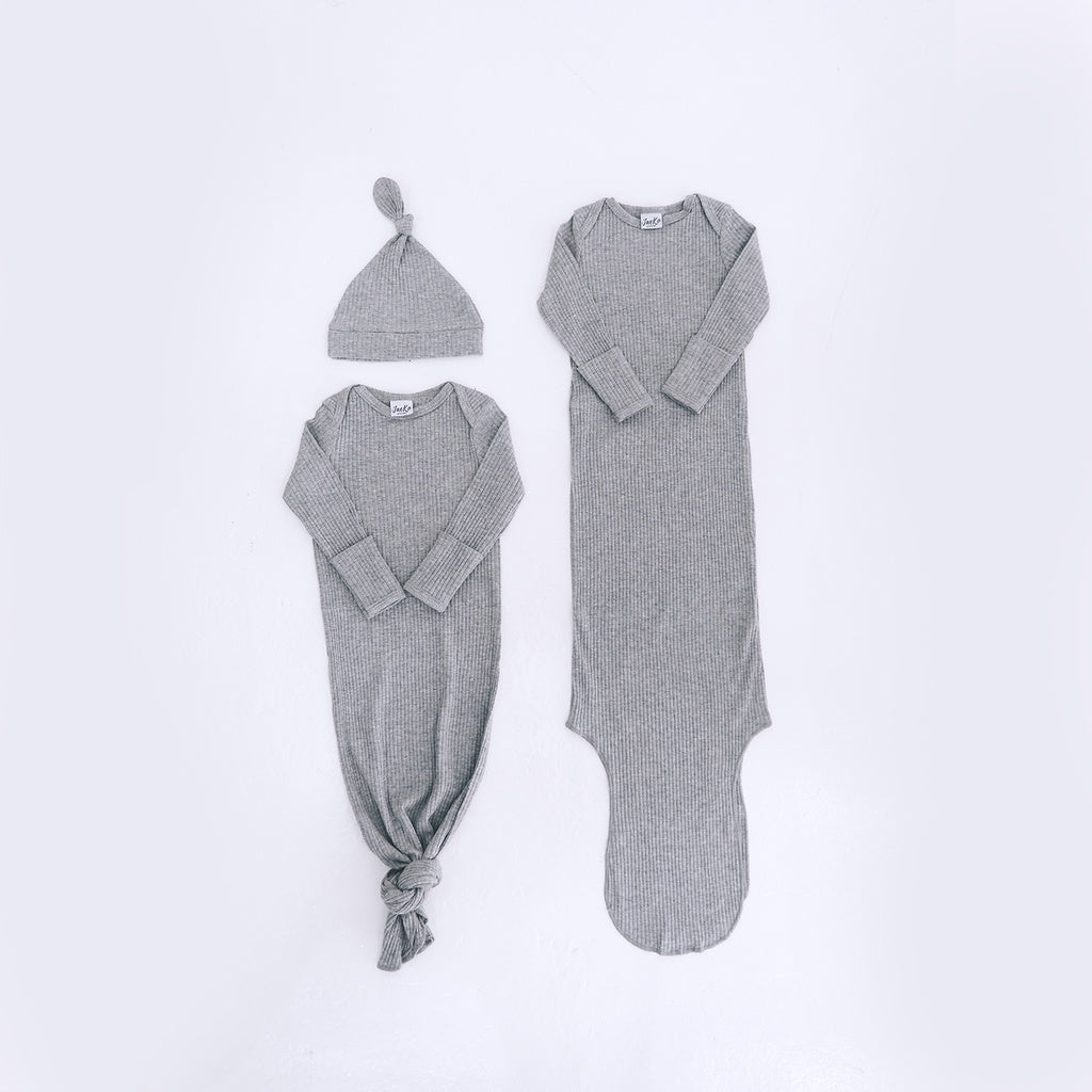 Jae Ko® Award Winning Organic Baby Wear Long Sleeves Knotted Gowns