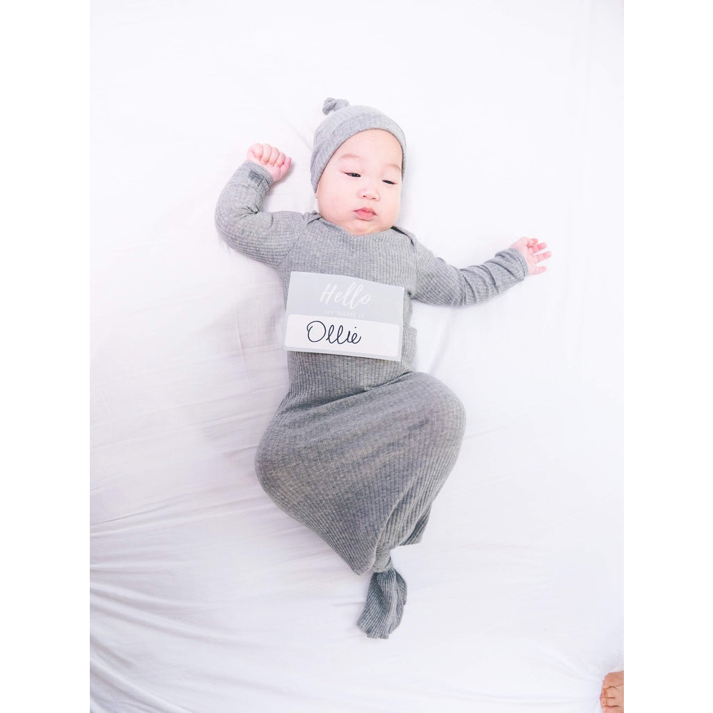 Jae Ko® Award Winning Organic Baby Wear Long Sleeves Knotted Gowns