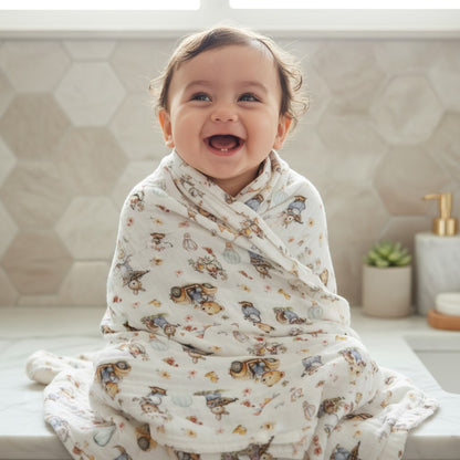 BBIBEE 6 Layers Gauza Baby Bath Towel / Blanket 110 x 110cm