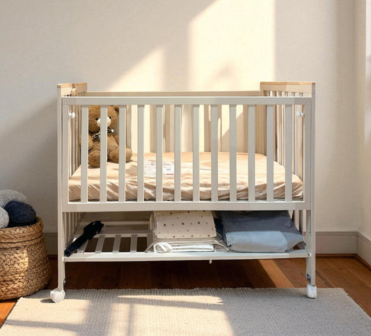 Funbies Haloo Baby Cot Set (Pipe Clay + Natural White)