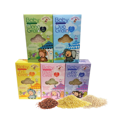 MommyJ Baby Organic Duo Grain & Multi Grain Rice Beras Bayi Organik [Start From 6m+ , 900g]