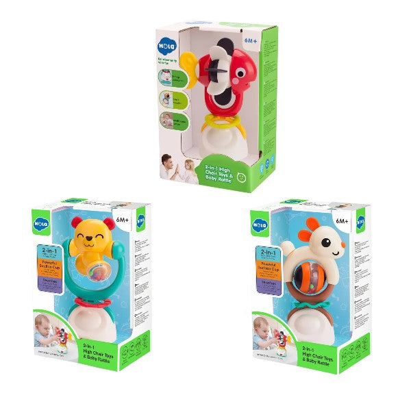 Hola 2-in-1 High Chair Toys & Baby Rattle